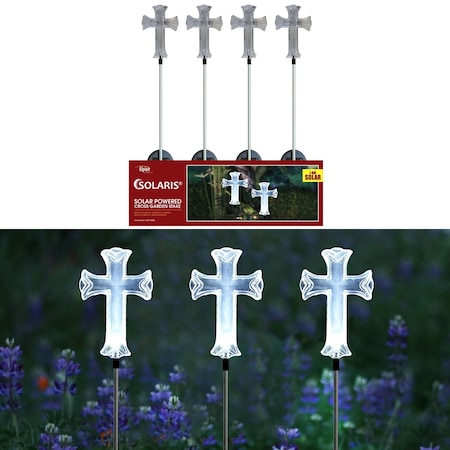 Alpine Alpine White Plastic 34 in. H Cross Outdoor Garden Stake SOT162BB
